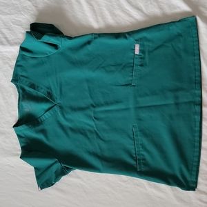 Figs Scrubs Top, Women, XS, hunter green